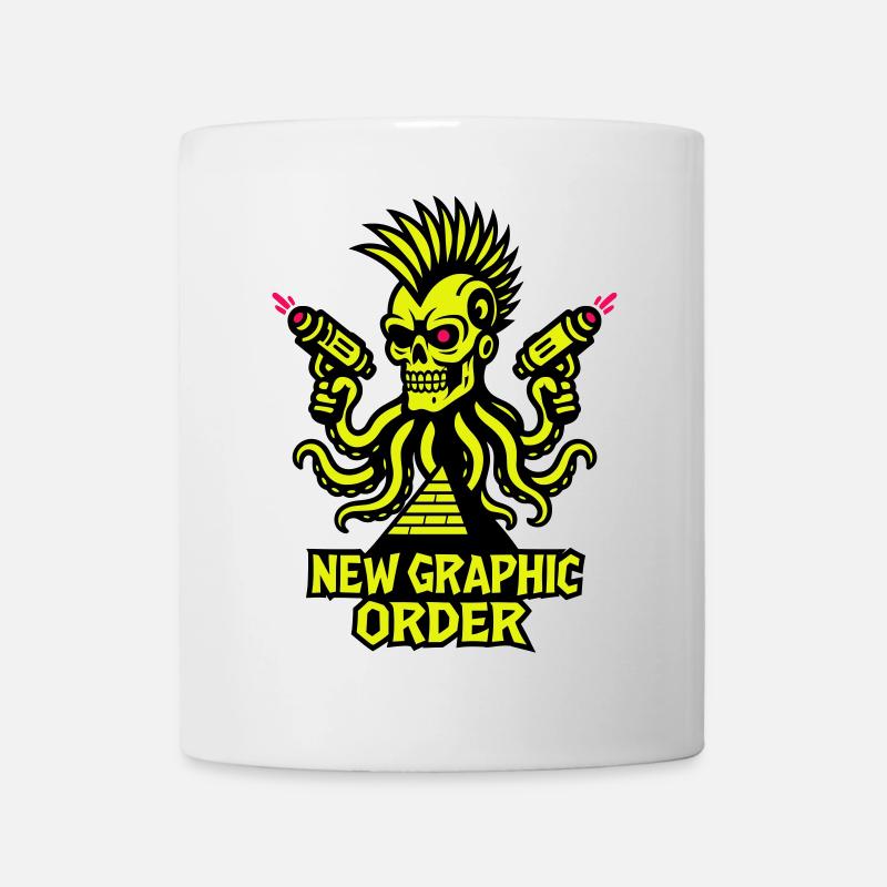NGO Skull Punk yellow - Mug - white
