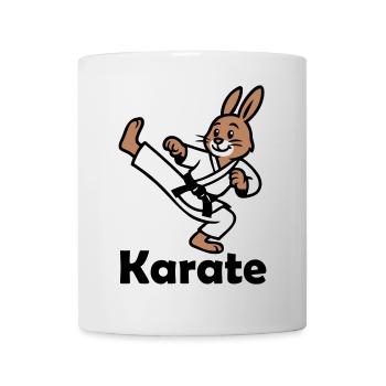 Karate Hase - Tasse - Weiß - Vorne