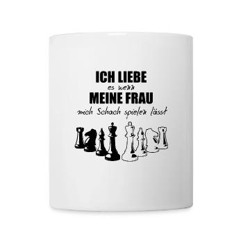 Schach Sprüche Ich liebe es - Tasse - Weiß - Vorne