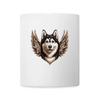 Dog Husky Wolfhound German Shepherd Angel Wings - Mug - white - Front