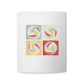 Volleyball Square Retro Ball Vintage - Mug - white - Front