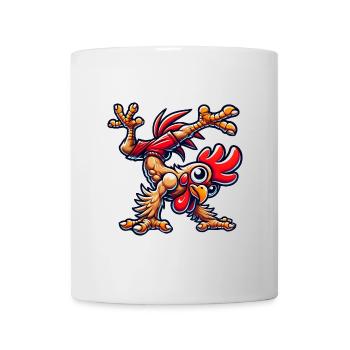Poule forte entraînement physique muscles ventre - Mug blanc - blanc - Devant