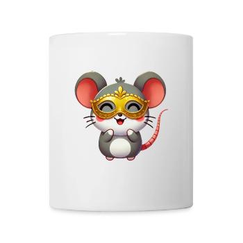Cute Cartoon Mouse Mardi Gras Carnival - Mug - white - Front