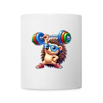 Entraînement physique Hedgehog Barbell - Mug blanc - blanc - Devant