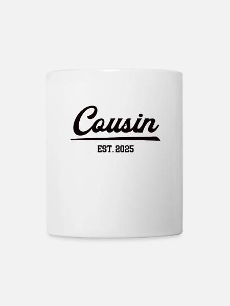 Cousin 2025 Cousins Baby Schwangerschaft Verkünden - Tasse - Weiß