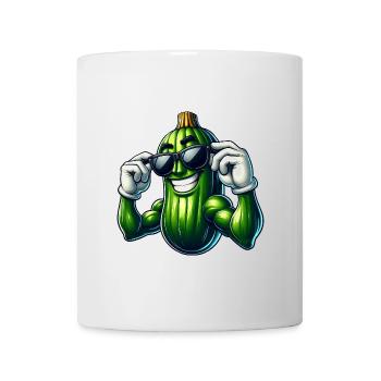 Cool Cucumber Pickle Vegetables Cartoon - Mug - white - Front