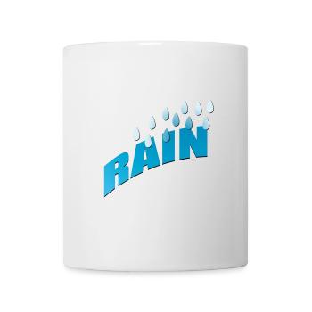 Rain Rain Raindrops Blue gradient - Mug - white - Front