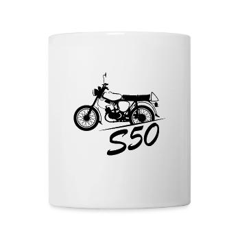 s50 Motorrad Moped Symbol Logo icon Simme DDR - Tasse - Weiß - Vorne