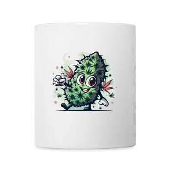 Feuille heureuse - Mug blanc - blanc - Devant