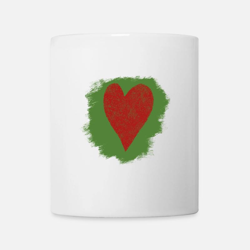 Heart in watercolor style - Mug - white
