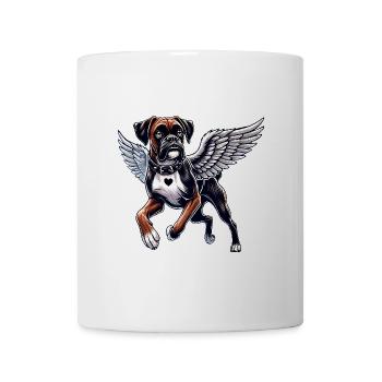 Elegant Dog Angel Boxer with Wings Heart - Mug - white - Front