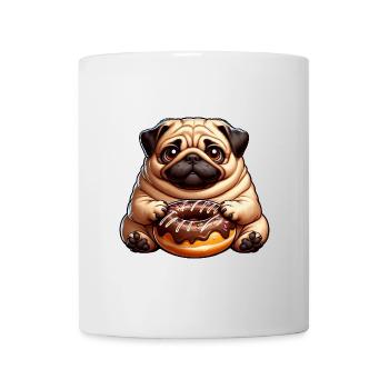 paresseux beignet dessin animé mignon animal drôle - Mug blanc - blanc - Devant