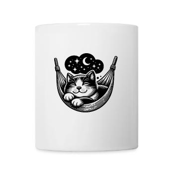 Little sleeping cat in hammock - Mug - white - Front