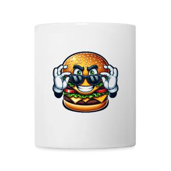 Cool burger Comic Amateur de restauration rapide - Mug blanc - blanc - Devant