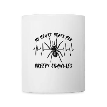 My Heart Beats For Creepy Crawlies - Big Spider - Mug - white - Front