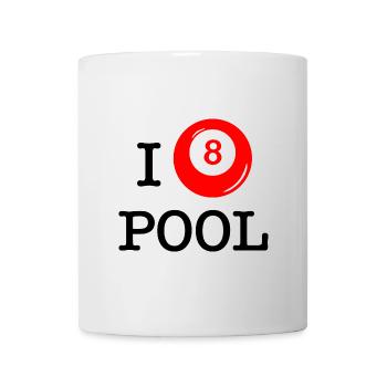 I love pool - Mug - white - Front