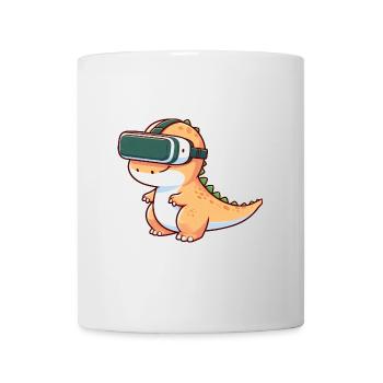 Dino T-Rex VR Gamer Virtual Reality Gaming - Mug - white - Front