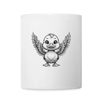 Ente Erpel Engel Zeichnung Klassisch - Tasse - Weiß - Vorne