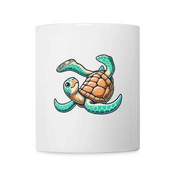 Clumsy turtle in handstand - Mug - white - Front