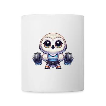 Owl Snow Owl Fitness Workout Barbell - Mug - white - Front