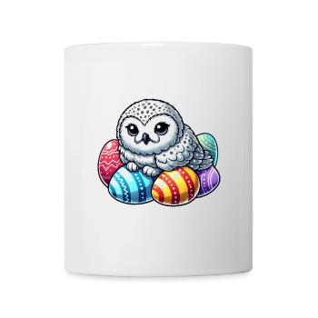 Süße Eule Osterei Cartoon Ostern Chillen - Tasse - Weiß - Vorne