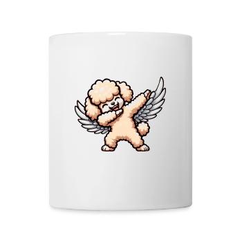 Süßer Engelpudel Cartoon Hund mit Flügeln - Tasse - Weiß - Vorne