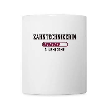 Ausbildung Zahntechnikerin 1. Lehrjahr Zahntechnik - Tasse - Weiß - Vorne