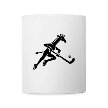 Giraffe Eishockey Silhouette Minimalistisch - Tasse - Weiß - Vorne