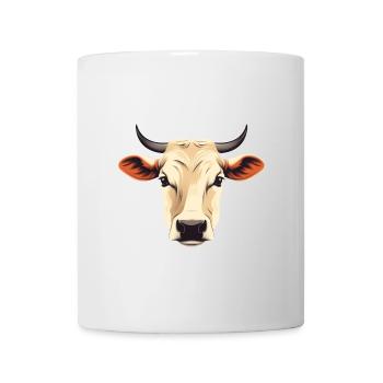Cow, Ox, Bull - Head design - Mug - white - Front