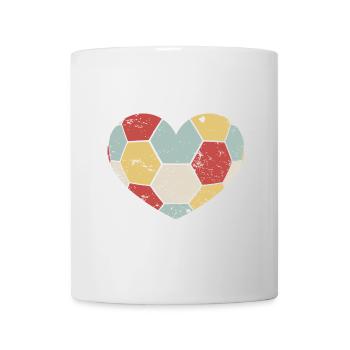 Handball Herz Valentinstag Geschenk Retro - Tasse - Weiß - Vorne
