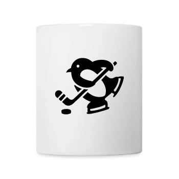 Penguin Hockey Hockey Silhouette Minimalist - Mug - white - Front