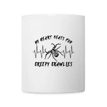 My Heart Beats For Creepy Crawlies - Big Spider - Mug - white - Front
