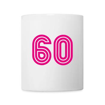 60. 60 ANS. 60e ANNIVERSAIRE. ANNIVERSAIRE 60 ANS. - Mug blanc - blanc - Devant
