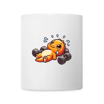 Dino T-Rex Workout Fitness Dragon Reptile - Mug - white - Front