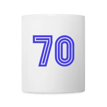 70. 70 ANS. 70e ANNIVERSAIRE. ANNIVERSAIRE 70 ANS. - Mug blanc - blanc - Devant