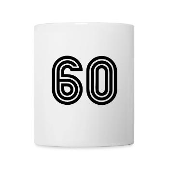 60. 60 YEARS. 60th ANNIVERSARY. 60TH BIRTHDAY. - Mug - white - Front