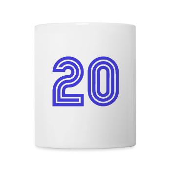 20. 20 ANS. 20e ANNIVERSAIRE. ANNIVERSAIRE 20 ANS. - Mug blanc - blanc - Devant
