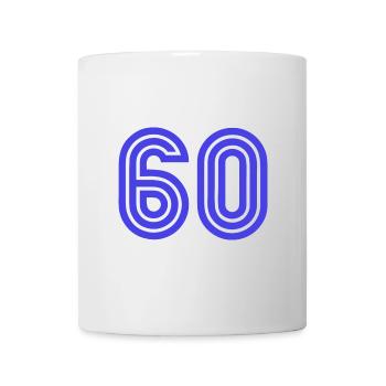 60. 60 ANS. 60e ANNIVERSAIRE. ANNIVERSAIRE 60 ANS. - Mug blanc - blanc - Devant