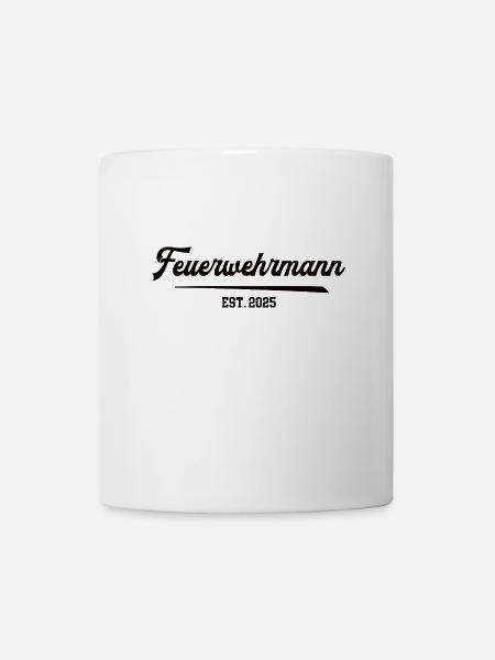 Feuerwehrmann 2025 Ausbildung Prüfung Bestanden 25 - Tasse - Weiß