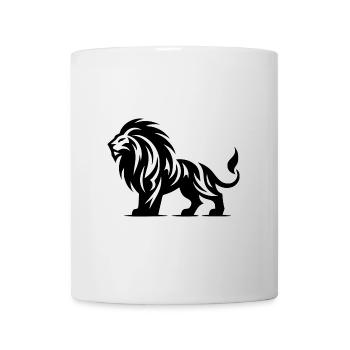 Lion tribal à grande crinière - Mug blanc - blanc - Devant