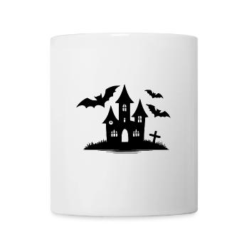 Kinder Halloween Fledermaus Spukhaus - Tasse - Weiß - Vorne