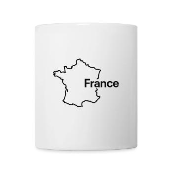 Französischer Landesumriss - Tasse - Weiß - Vorne