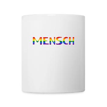 Mensch Regenbogenflagge - Tasse - Weiß - Vorne