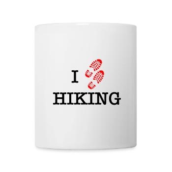I love HIKING - Mug - white - Front