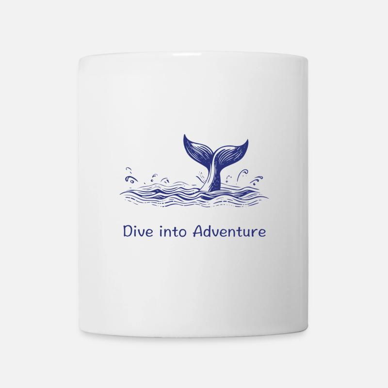Whale Tail Design: Dive into Adventure - Tasse - Weiß