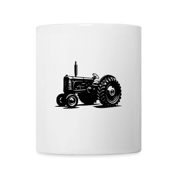 Kleiner Feld Schlepper Landmaschinen Traktor - Tasse - Weiß - Vorne