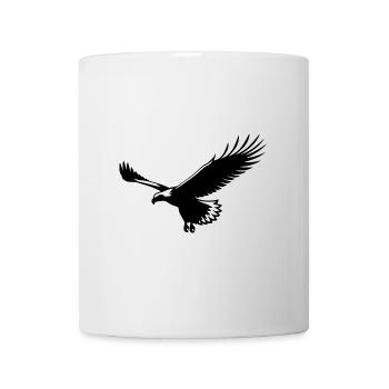 Eagle soars in the air in thermal gliding - Mug - white - Front