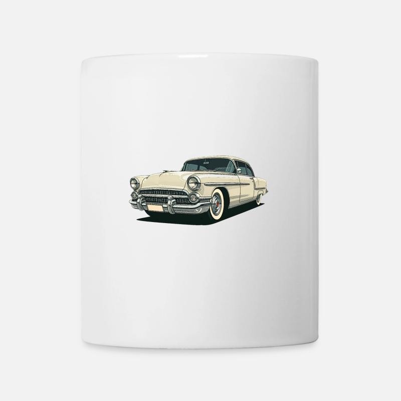 Oldtimer US Car - Classic Road Cruiser 50s - Mug - white