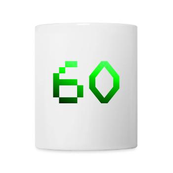 für Männer, 60 Pixelgrafik - Tasse - Weiß - Vorne