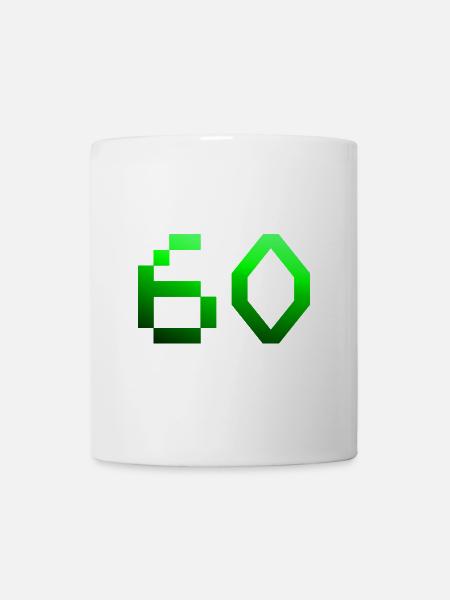 für Männer, 60 Pixelgrafik - Tasse - Weiß